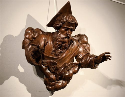 Dieu le Père -  Sculpture murale en bois
